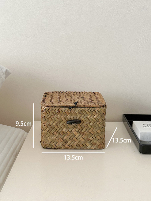 라탄 티 박스 차 상자 수납 칸막이 보관함 소품 커피