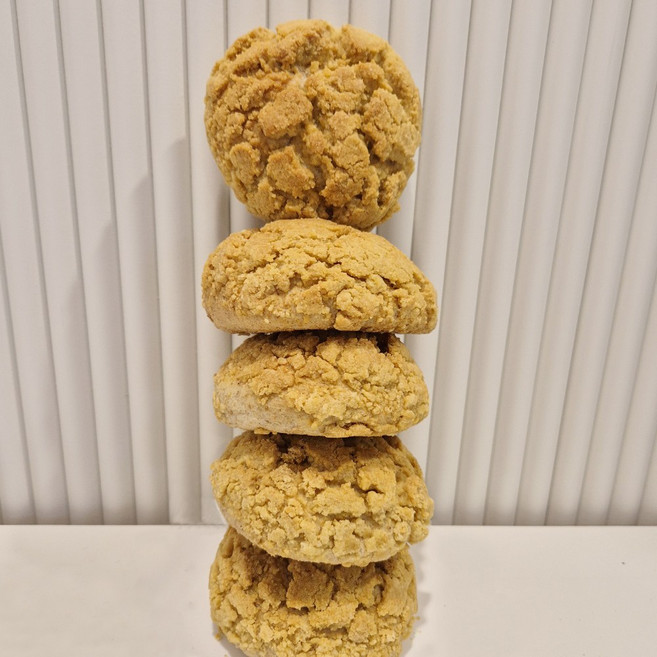 [당일 구운 신선한 빵을 오후에 발송합니다!] 새싹발아 통밀빵 통밀세상 통밀 소보로빵, 5개, 100g