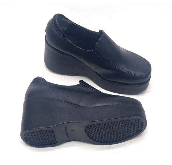 발로 컴포트화 편리화 여성통굽신발 7cm키높이 가죽신발 슬립온 국내생산 2908 225사이즈