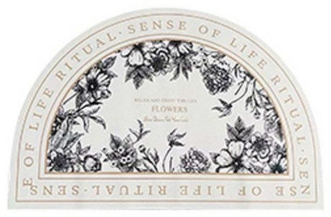 디씨네트워크 빨아쓰는 규조토 발매트, 꽃반원형골드