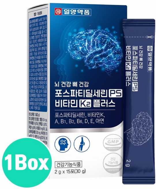두뇌 포스파티딜세린 PS 뇌영양제 브레인 뇌건강 뼈건강 비타민K2 아연 어린이 청소년 부모님 효능 건강기능식품, 15개, 2g