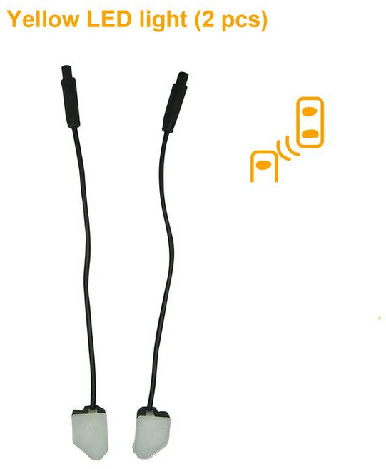 후측방경보시스템 차량 센서 방지 사각 지대 운전 경고등 자동차 감지 시스템 차선 변경 경고 BSD BSM 안전, 노란색, 중국