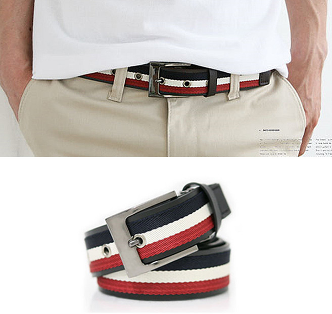 어바인 골프벨트 캐주얼 웨빙 허리띠, 블랙, 1개