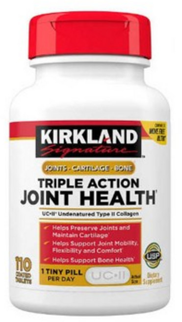 커클랜드 트리플 액션 조인트 헬스 110정 (타블렛) Kirkland Signature Triple Action Joint Health (110 Tablets), 1개
