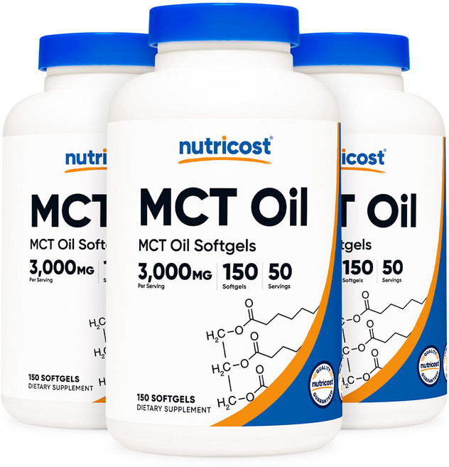 뉴트리코스트 MCT 오일 3000mg 150소프트젤 3병, 150정, 3개