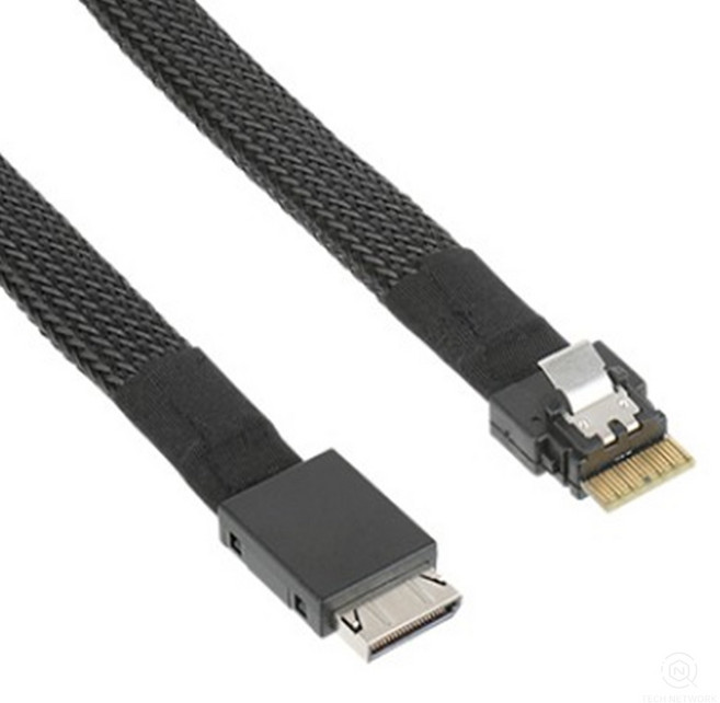 슬림라인SAS 오큐링크 38핀 to 42핀 컨버터케이블 0.5m Slimline Oculink, 1개