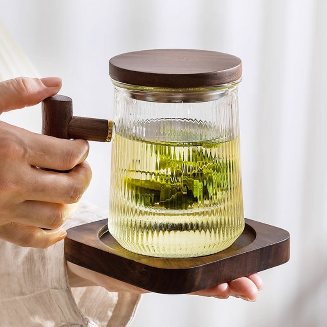 티소담 티 메이커 무선 티팟, 1개, 400ml, 투명