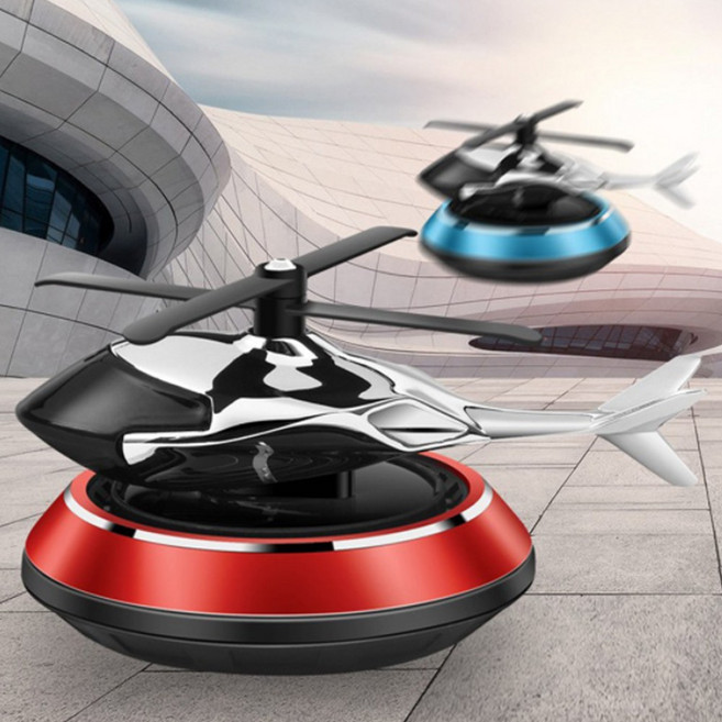 날아라 차량용 태양열 헬리콥터 방향제 Ver.2, 실버, 헤스페리데스 자몽 10ml, 1개