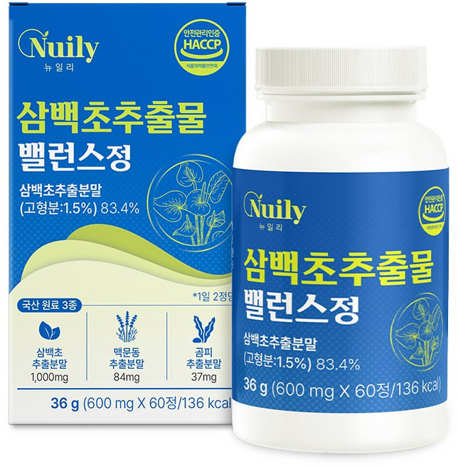 국내산 삼백초추출물 봄 환절기 코건강 관리 재채기 콧물 식물성 원료 맥문동 곰피추출물, 1개, 60정
