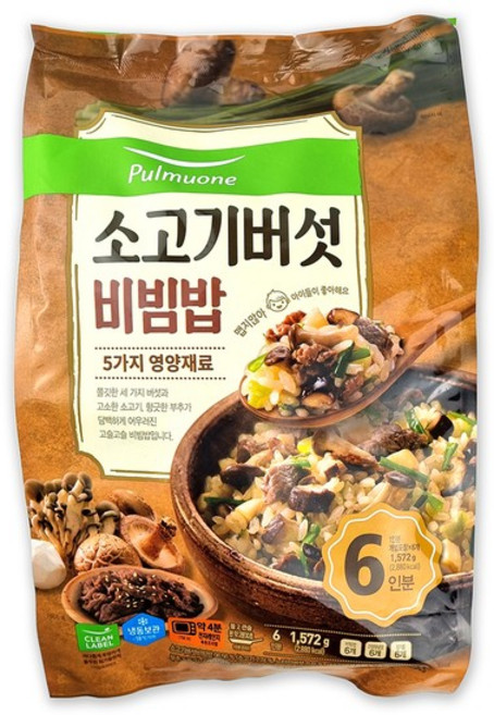 코스트코 풀무원 소고기버섯 비빔밥 1572g 6인분 참기름 양념장 포함 냉동, 없음, 253g, 1