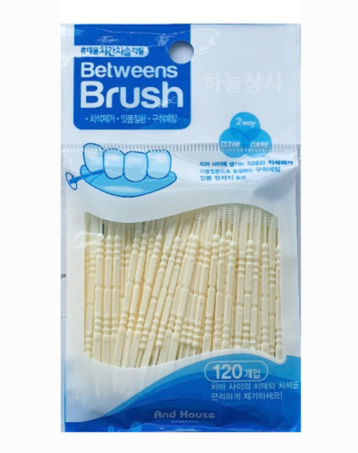 휴대용 치간칫솔 리필 120p 사이칫솔 요지 양치질 치실 칫솔 이쑤시개 일회용치실 이쑤시개 구강용품 칫솔, 1개, 120개입, 0.4mm