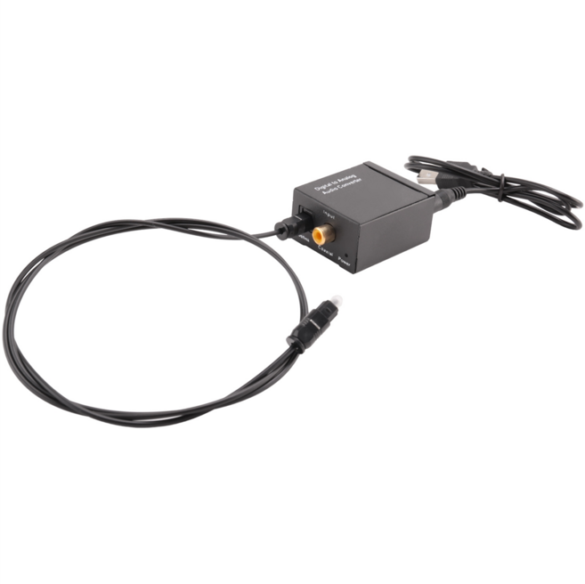 디지털 광 동축 Toslink 신호 아날로그 오디오 변환기 어댑터 RCA SV, 검은색, 1개