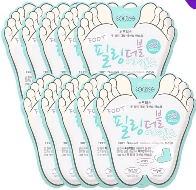 소프리스 풋 필링 더블 에센스 마스크, 2개입, 10개 - 쿠팡