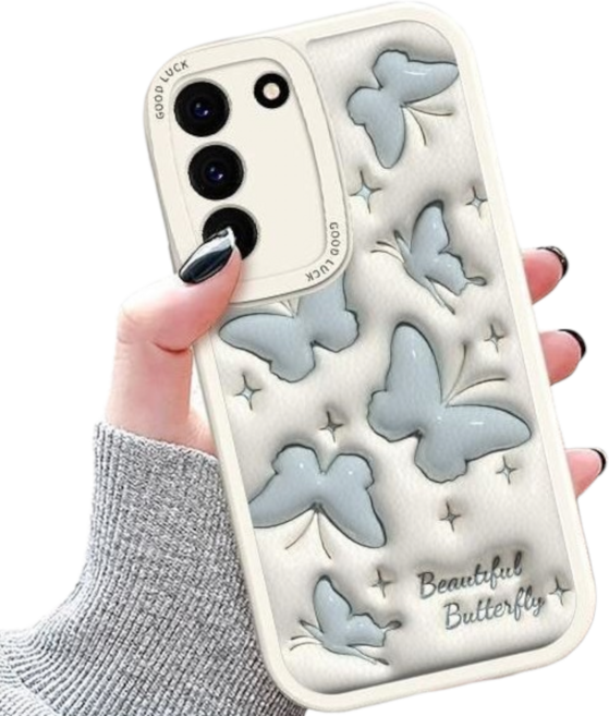 럭스폰 갤럭시 버터플라이 지문방지 휴대폰 케이스