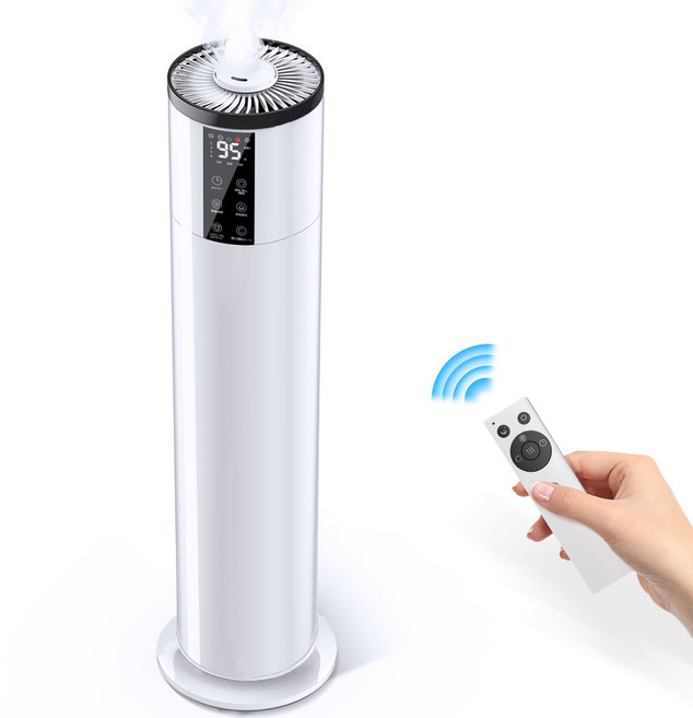 THOUSTA 대용량 초음파 가습기 uv살균 가열식 자동습도조절 13L, 화이트