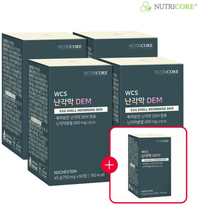 [뉴트리코어] WCS 난각막 DEM, 300개, 0.75g - 쿠팡