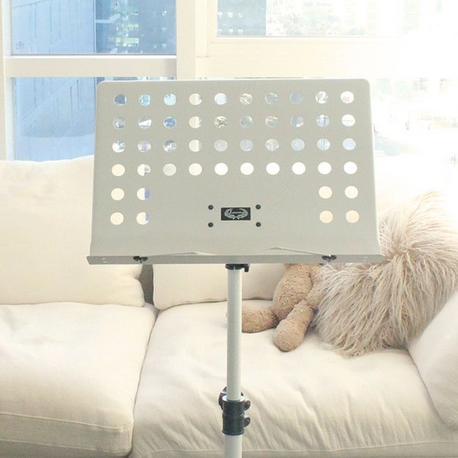 로렌스 악보보면대 LMS-07BS+악보밴드 메뉴판 스탠드 머랜디 화이트 색상 [한국총판], 1개