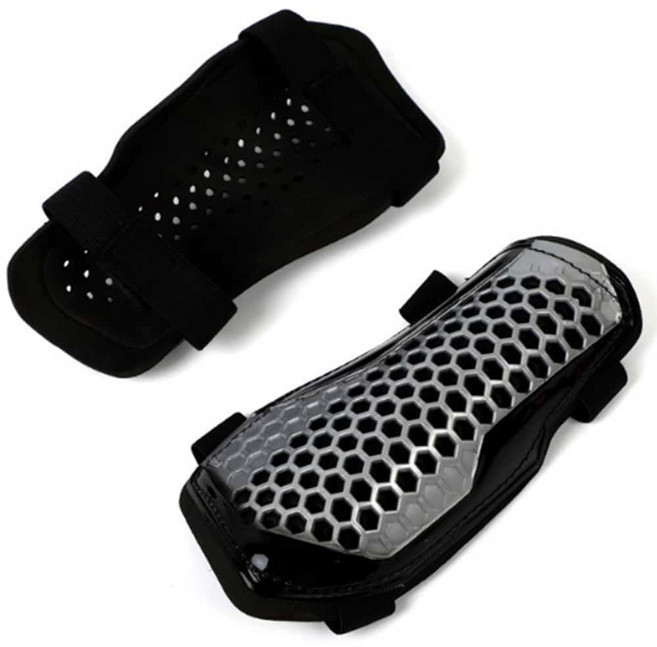 가벼운 축구신가드 밴드형 풋살 정강이보호대 주니어 성인용, 허니컴 신가드L(블랙실버), 1개, 허니컴 신가드L(블랙실버)