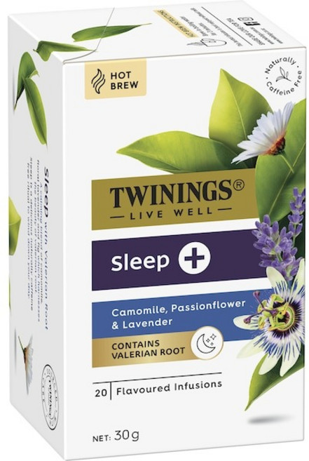 트와이닝 리브웰 슬립 카모마일 패션플라워 라벤더 티백 Twinings Live Well Sleep Tea, 1g, 1개, 20개입