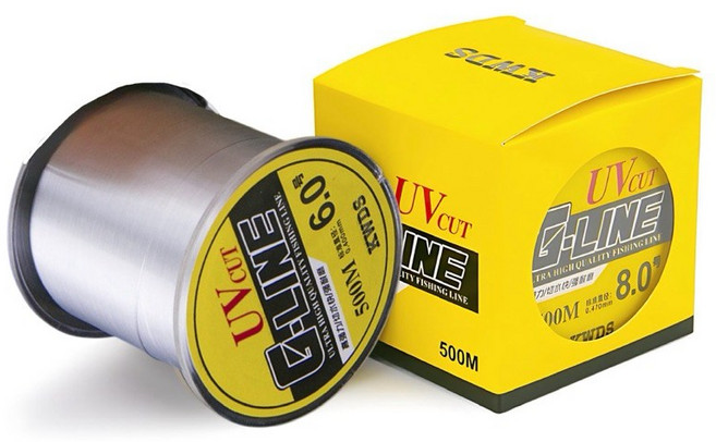 日本500米耐磨高拉力隱形尼龍線 釣魚線 鹿角蕨上板 魚線 溪釣 母線 子線 釣蝦 前導線 路亞, 1個, 500米抗UV透明尼龍線,6.0