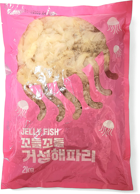 해파리발/머리2kg 무염(해파리80%식염수20%)해파리냉채, 2kg, 8개