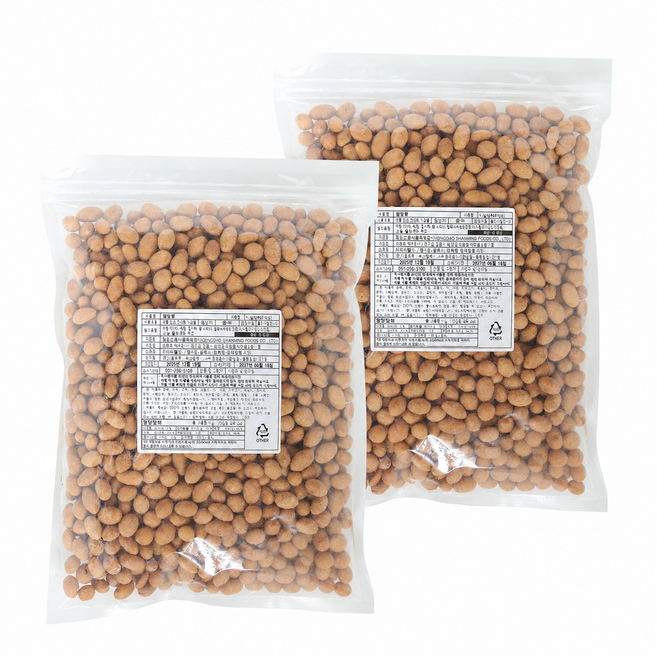 대용량 꿀땅콩 건강간식 견과류, 2개, 1kg