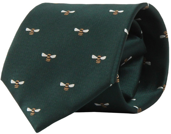 더셔츠스튜디오 꿀벌 모티브 자동 넥타이
