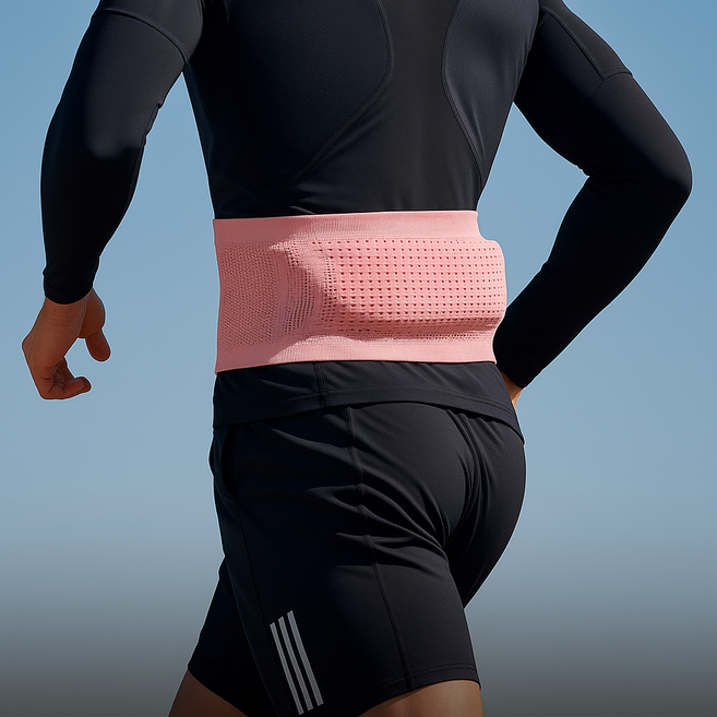 FATTYS 360도 수납 슬림 고탄력 러닝 벨트, M, 핑크, 1개