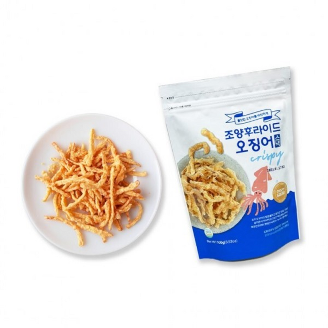 비바푸드 조양후라이드 오징어스낵, 10개, 100g