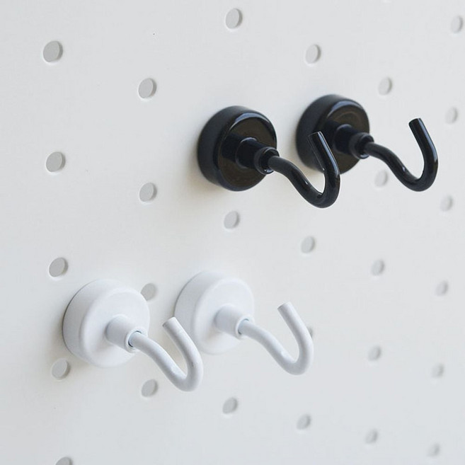 냉장고 출입구 강력한 현관문 초강력 주방 견고한 마그넷 후크 91636EA 1(EA), 1자석훅16mm-검정10p, 1개