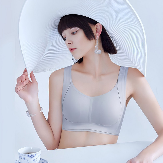 무자국 무봉제 리프팅 브라 대흉소 보정 효과 노와이어 데일리 편안 브라탑 (908)