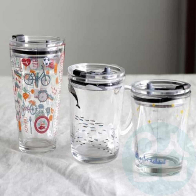 예쁜 유리 빨대컵 유아 어린이 직장인 사무실 다용도, 종이빨대(25p)_내츄럴x3개