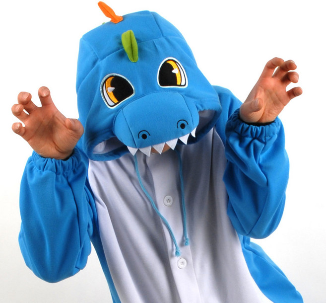 사계절 동물잠옷 공룡 (컬러풀 블루)