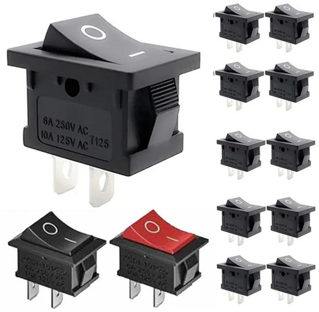 초미니 사각 ON OFF 시소형 스위치 (8개묶음) 3A MAX 5A, 1개