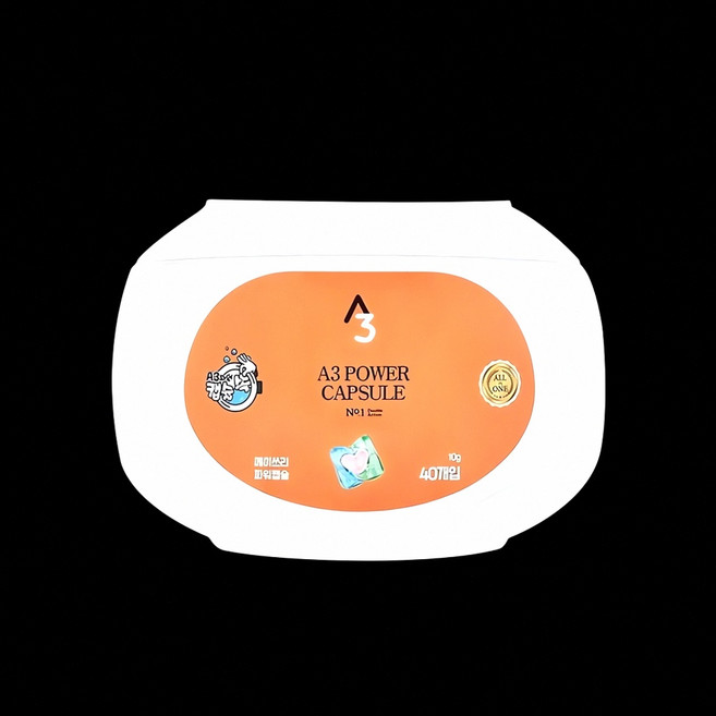 캡슐 세탁세제 40개입 드럼용 세제 알갱이 드럼 세탁기 용액 청소 제 소형 통 세탁 청결