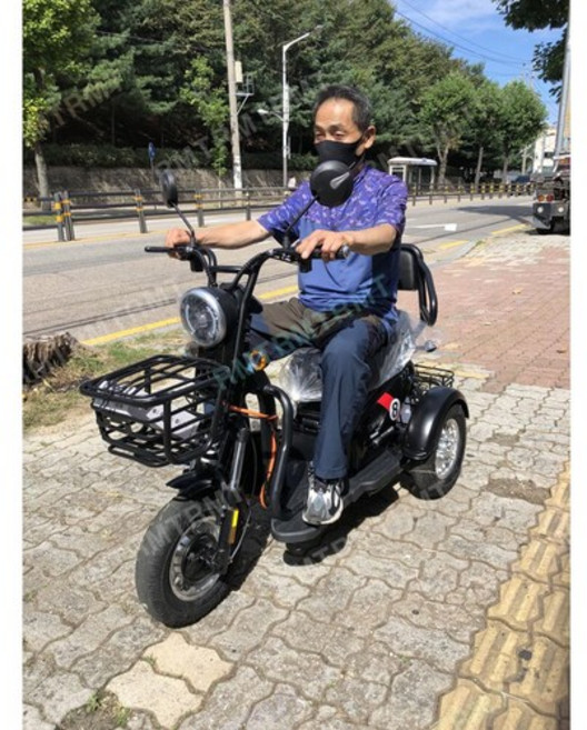 알엠티 KC인증 삼륜 2인승 전동스쿠터 800W 전동오토바이 노인 3륜 부모선물 RMT20AH04, 오렌지, 3A, 1개