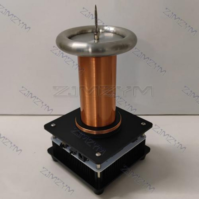 뮤지컬 테슬라 코일 고출력 플라즈마 확 인공 번개 발생기 음악 호환 DIY 실험 100-240V, 3)Black