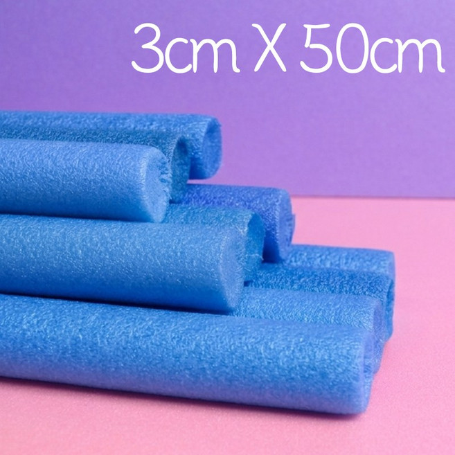 뮤즈 백업 스티로폼막대 3cmx50cm 10컬러 / 빽업 가래떡스펀지 스펀지막대, 1세트, 파랑10개