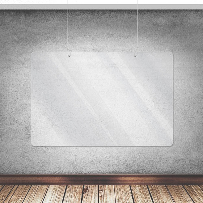 천장형 - 비말차단칸막이 식당 테이블칸막이 투명가림막 책상가림막