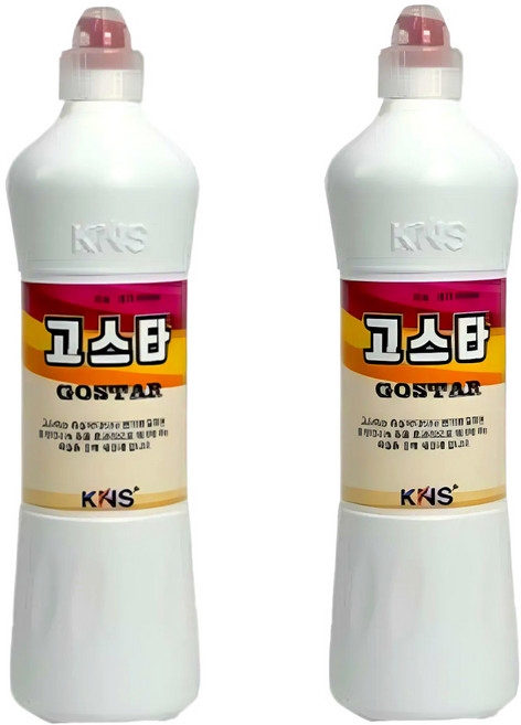 고스타 변기세정제 1L 화장실 욕실 변기 청소 세제 클리너 요석제거제 좌변기 타일 물때제거 킴엔에스, 2개