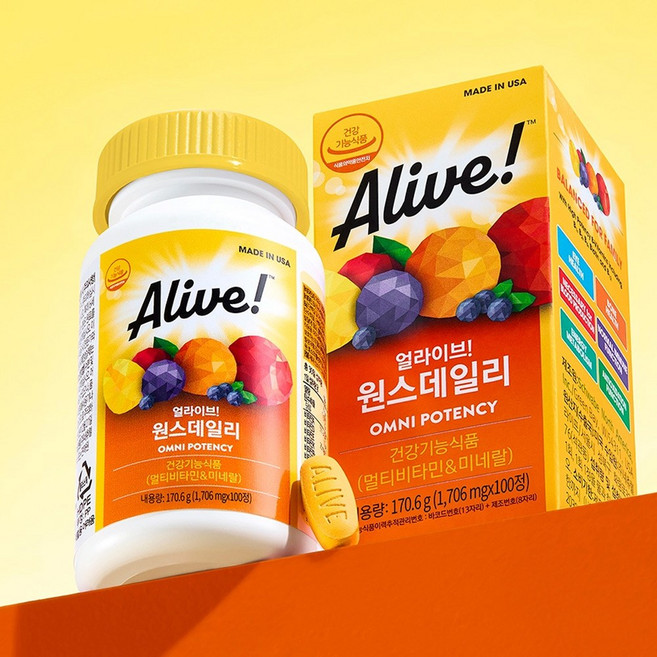 얼라이브 원스 데일리 멀티비타민, 100정, 1개