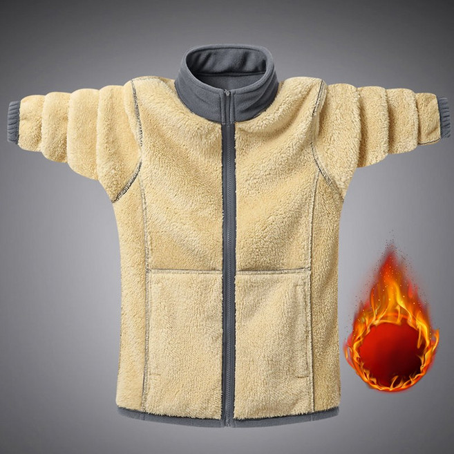 남성 보온 양털 후리스 집업 플리스 스포츠 자켓