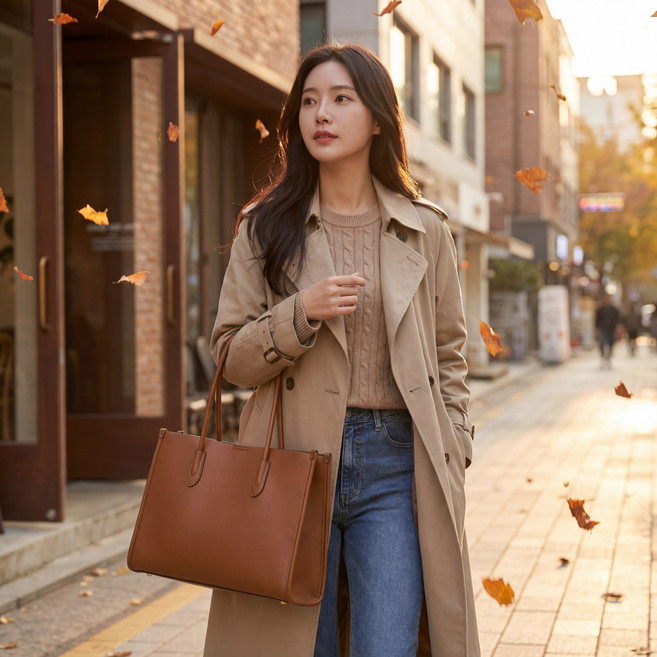 레브비쥬 직장인 노트북 숄더백 여성 데일리 핸드백