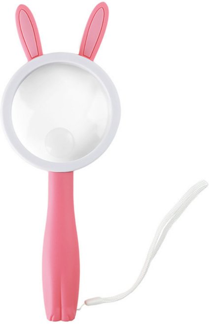 멜팅마켓 휴대용 손잡이형 돋보기, 핑크, 1개