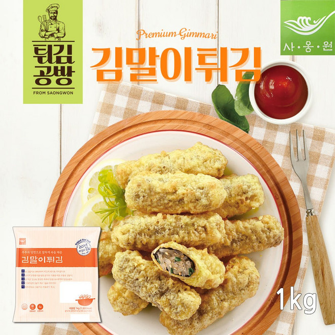 사옹원 김말이튀김 (부추당면) 1kg (25gX40개), 1개