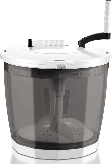 【小山】手搖洗衣機 迷你小型洗脫兩用半自動脫水機, 1個, 灰色（洗滌+脫水）