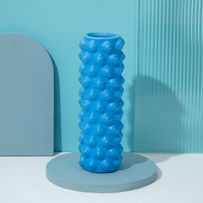 BODY MORE FUN 泡沫滾筒按摩器 200KG高強承重, 34cm - 空心浮點款藍色, 1個