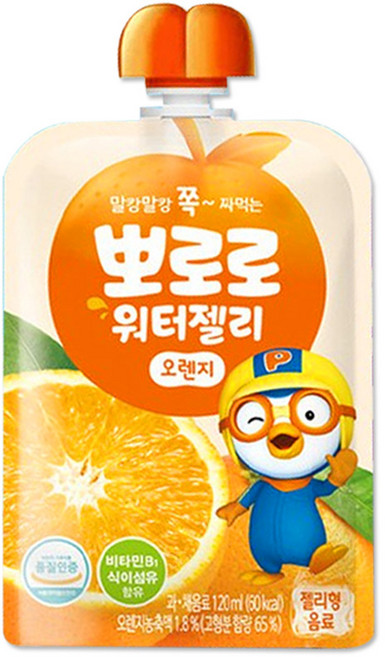 팔도 뽀로로 워터젤리 오렌지, 120ml, 1개