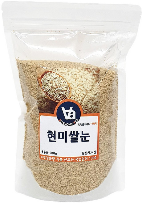 국산 현미쌀눈 가루 분말, 1개, 500g, 500g