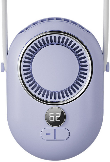 CCAGU 목걸이 선풍기 휴대용 탁상용 허리 캠핑 넥선풍기 2500mAh, 퍼플